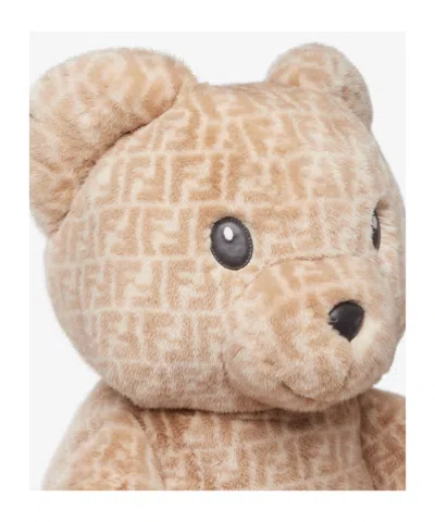 Fendi Mink Teddy Bear In Neutral