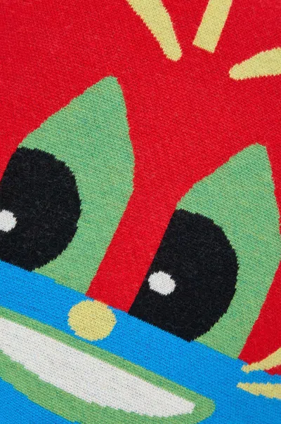 Loewe Knitted Cushion In Multi