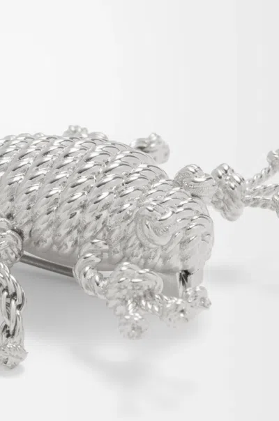 Loewe Frog Brooch In Silver