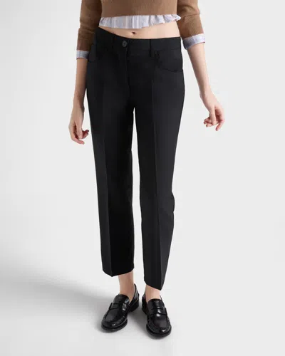 Prada Kid Mohair Pants In Black