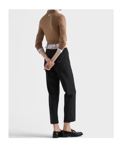 Prada Kid Mohair Pants In Black