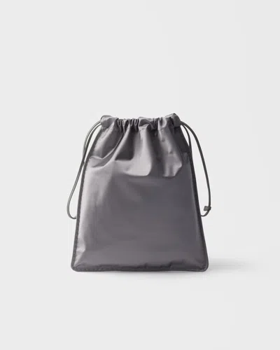 Prada Drawstring Clutch In Metallic