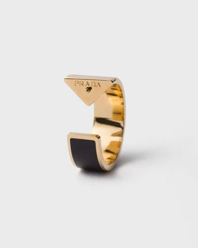 Prada Letter Logo Earrings In Multi