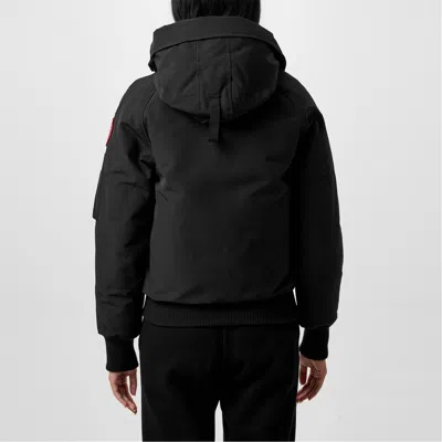 Canada Goose Logo Patch Down Jacket In Black