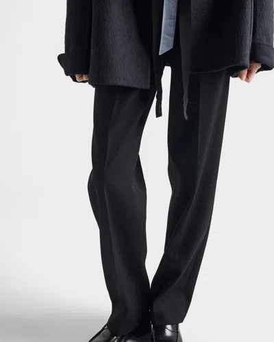 Prada Wool Pants In Black