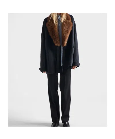 Prada Wool Pants In Black