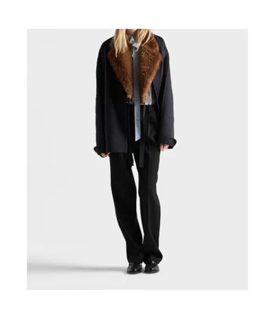 Prada Wool Pants In Black