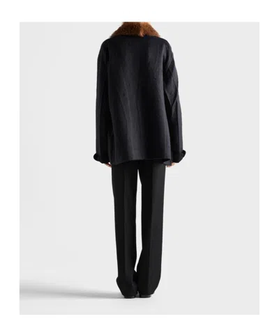 Prada Wool Pants In Black