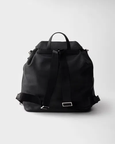 Prada Leather Backpack In Red