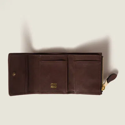 Miu Miu Small Nappa Leather Wallet In Pattern