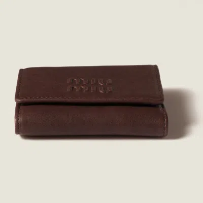 Miu Miu Small Nappa Leather Wallet In Pattern