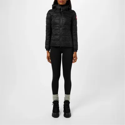 Canada Goose Logo Patch Down Jacket In Black