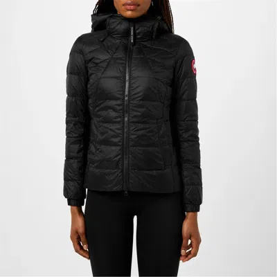 Canada Goose Logo Patch Down Jacket In Black