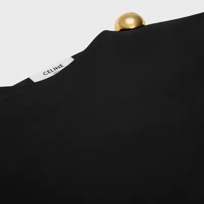 Celine Draped Top In Wool Silk In Black