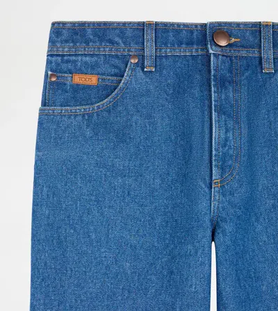 Tod's Back-patch Jeans In Blue