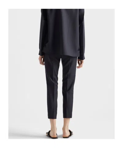 Prada Kid Mohair Pants In Black