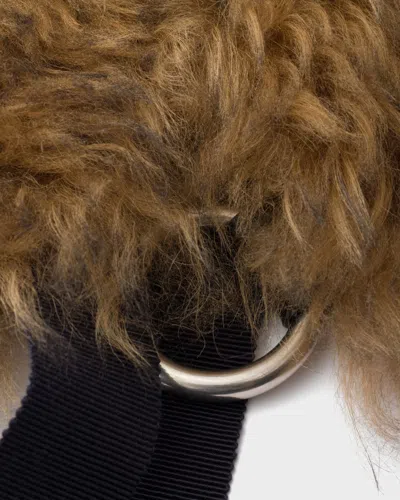 Prada Shearling Collar In Brown