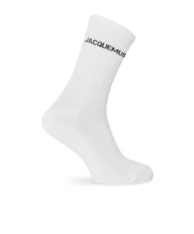 Jacquemus Logo Socks In White