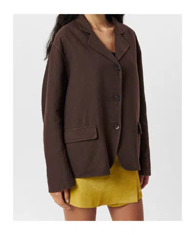 Prada Cotton Jacket In Ebano