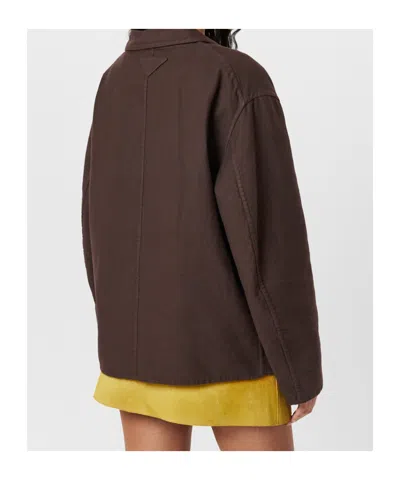 Prada Cotton Jacket In Ebano
