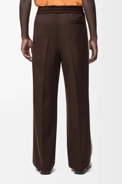 Loewe Wool Drawstring Trousers In Brown