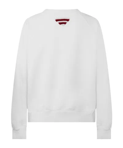 Prada Crew Neck Sweatshirt In White