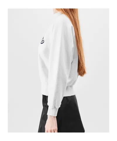 Prada Crew Neck Sweatshirt In White