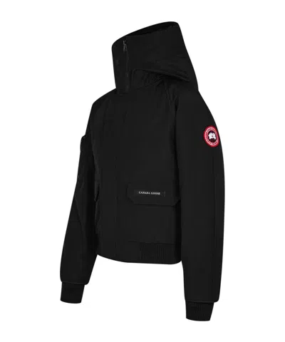 Canada Goose Logo Patch Down Jacket In Transparent