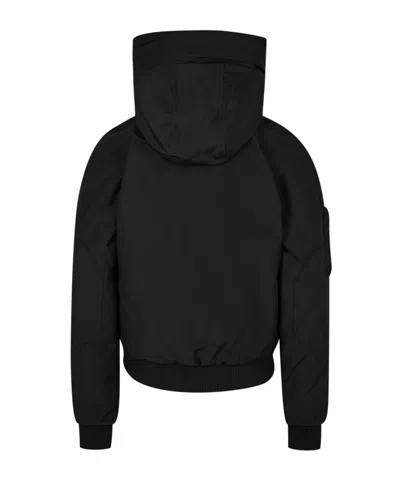 Canada Goose Logo Patch Down Jacket In Transparent