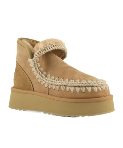 Mou Mini Eskimo Platform Boots In Brown