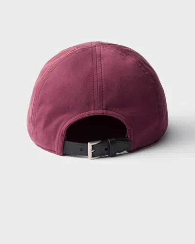 Prada Embroidered-logo Baseball Cap In Pink