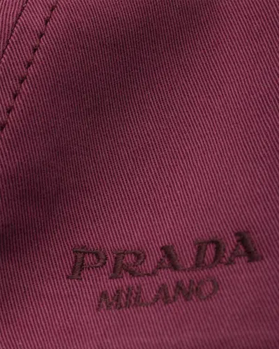 Prada Embroidered-logo Baseball Cap In Pink