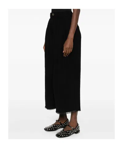Uma Wang Belt Loops Slacks In Black