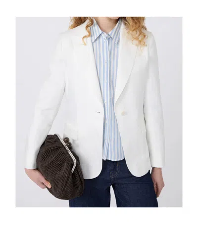 Weekend Max Mara Wkdnalut Single-breasted Blazer In White