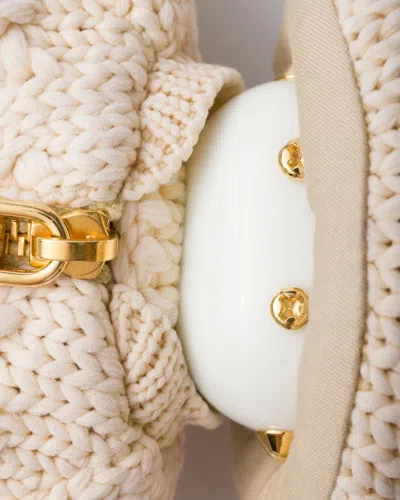 Prada Soft Robot Knit Keychain Charm In Multi