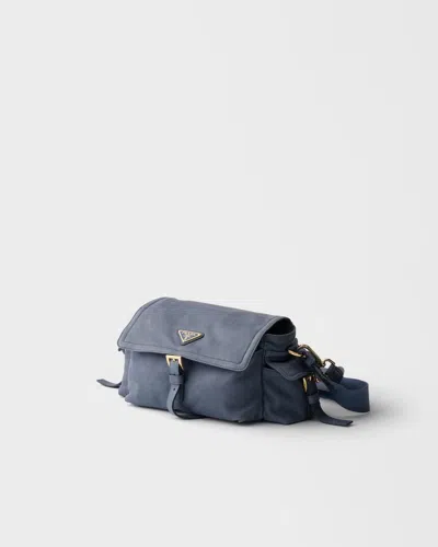 Prada Explore Medium Nappa Leather Shoulder Bag With Flap In Red