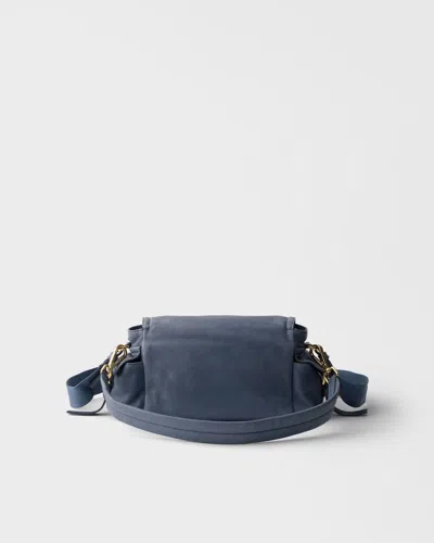 Prada Explore Medium Nappa Leather Shoulder Bag With Flap In Red