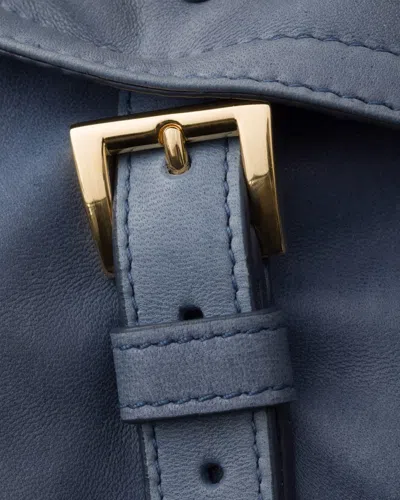 Prada Explore Medium Nappa Leather Shoulder Bag With Flap In Red