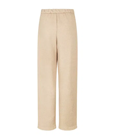 Max Mara Open Drawstring Track Pants In Gold