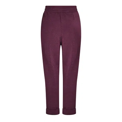 Varley Womens Sassafras Marl The Rolled Cuff Stretch-jersey Jogging Bottoms In Purple