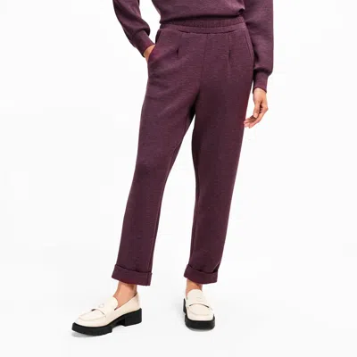 Varley Womens Sassafras Marl The Rolled Cuff Stretch-jersey Jogging Bottoms In Purple