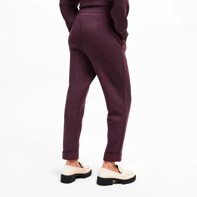 Varley Womens Sassafras Marl The Rolled Cuff Stretch-jersey Jogging Bottoms In Purple