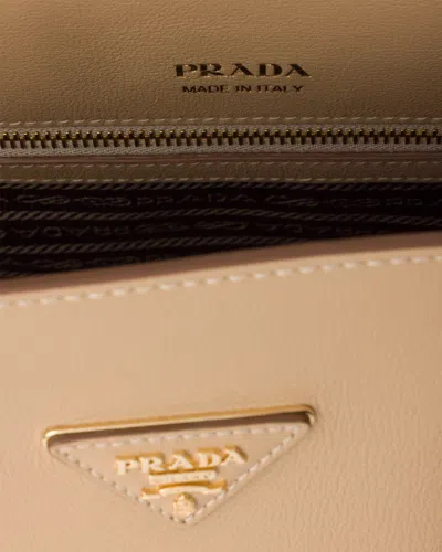 Prada Medium Leather Tote Bag In Orange