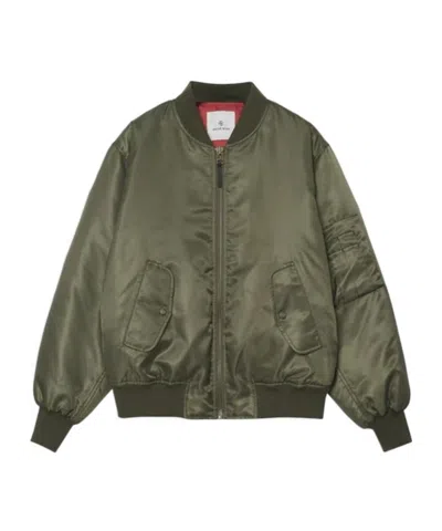 Anine Bing Leon Oversized Bomber Jacket In Green