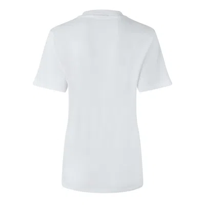Ganni Basic Jersey Leopard Relaxed T-shirt Leopard In White