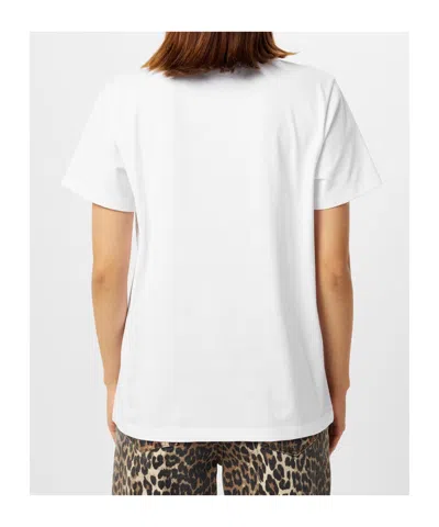 Ganni Basic Jersey Leopard Relaxed T-shirt Leopard In White