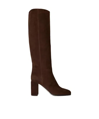 Prada Classic Knee-high Boots In Brown