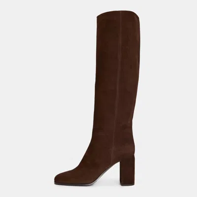 Prada Classic Knee-high Boots In Brown