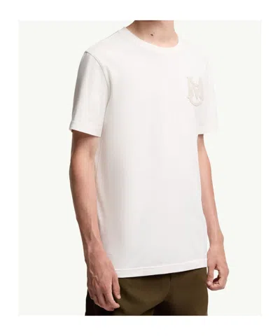 Moncler Monogram Cotton T-shirt In White
