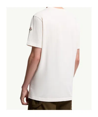 Moncler Monogram Cotton T-shirt In White